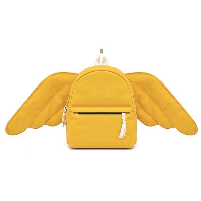 Sac A Dos Enfant Garderie Maternelle Creche Cartable Ecole Cartoon Mignon Pour Bebe Fille Garcon 1 5 Ans Avec Ails De L Ange Jaune Jaune Cdiscount Bagagerie Maroquinerie