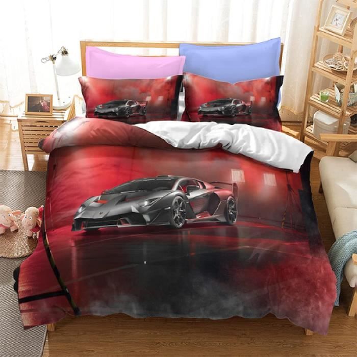 Housse De Couette Imprimée 3D Motif Harley Moto - 3 Pièces (housse + Taies) - Taille Double 200x200 Cm
