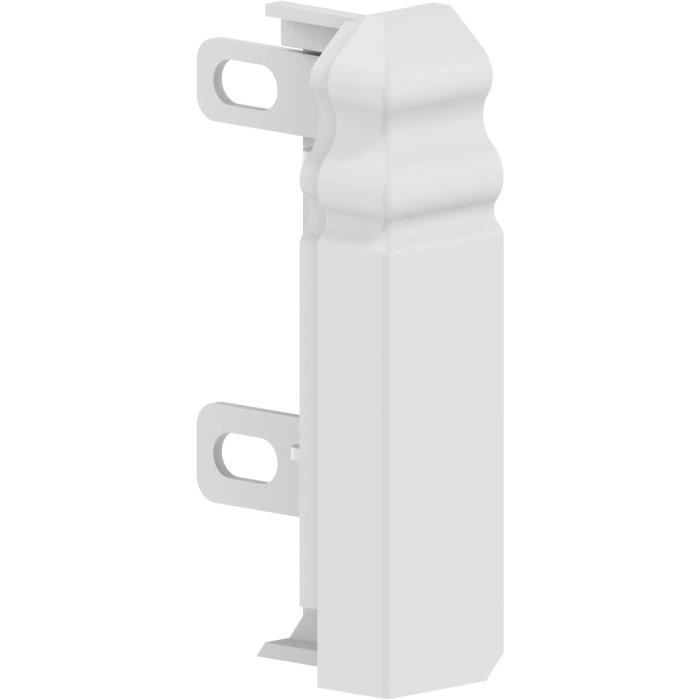Embout Droit Pour Plinthe Rimini PVC 12,8 X 60 Mm – Gris, PROVISTON, Fabrication Allemande