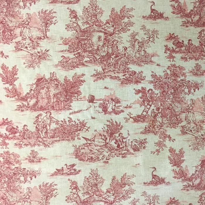 Tissu au mètre coton Toile de jouy Mini Pastorale LR largeur 1m60