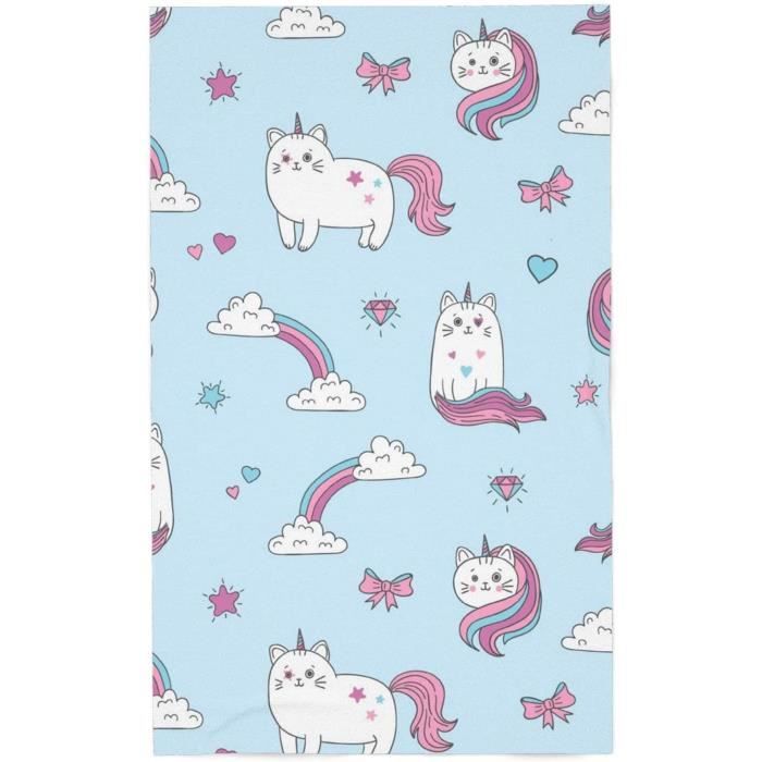 Serviette De Plage Licorne Microfibre 75x150cm - Douce Et Absorbante