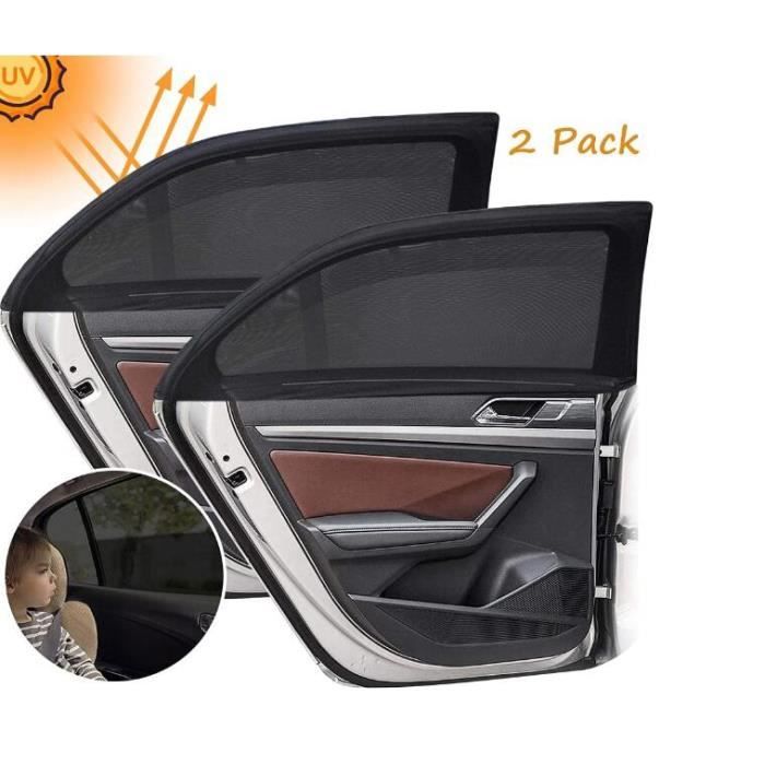 2pcs Pare Soleil Voiture Bebe Chaussette Voiture Soleil Par Bloquer Les Rayons Uv Parasols Pour Fenetre Laterale De Voiture Noir Cdiscount Auto