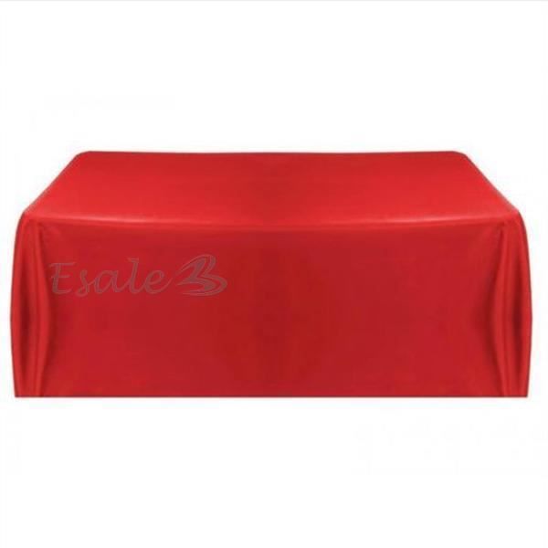 Nappe Table Noeud Chaise Satin Rouge Carre Pour Mariage Ceremonie