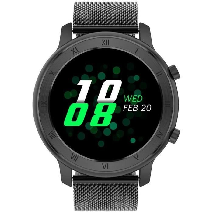 Montre Connectée CHRONUS DT89 pour Homme Femmes Enfant Sport Suivi d'activité Fonction pour iPhone Android-Noir