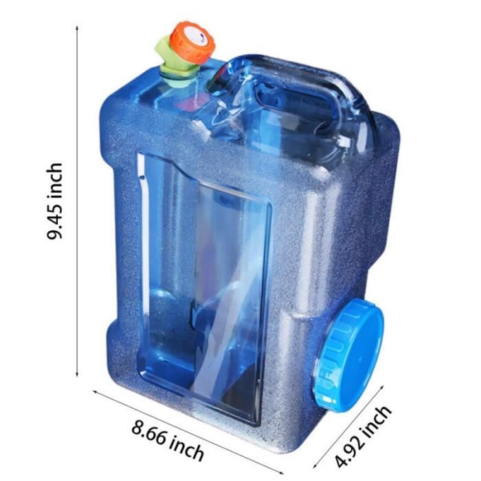 Réservoir D'eau Portable 12L Avec Robinet - Pour Camping, Voiture, Extérieur - Alimentaire