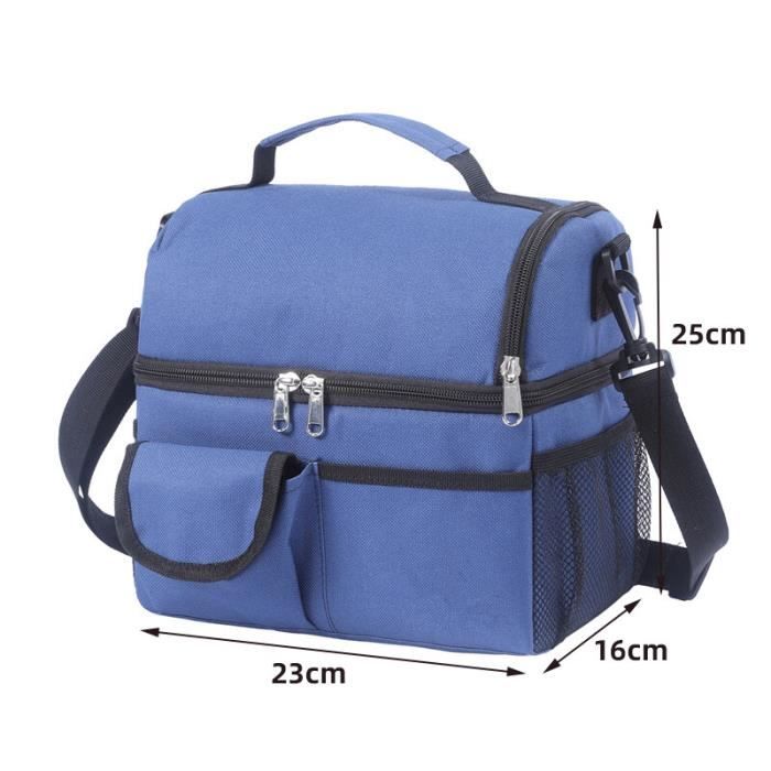Elonglin Sac Repas Lunch Oxford Rayé Thermique Fraîcheur Portable