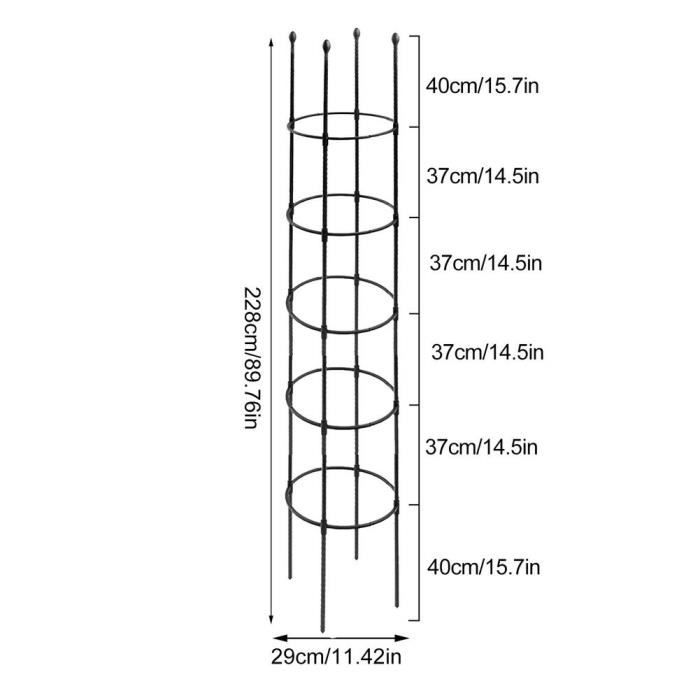 Tuteur Pour Tomates Cerises Et Plantes Grimpantes - Kit Modulable Avec Piquets Et Connecteurs - Support Amovible Pour Jardin, Balcon, Pot
