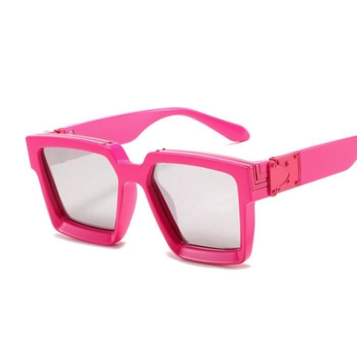 Lunettes De Soleil Rétro Carrées - Modèle Medusa Biggie, Unisexe, Noir