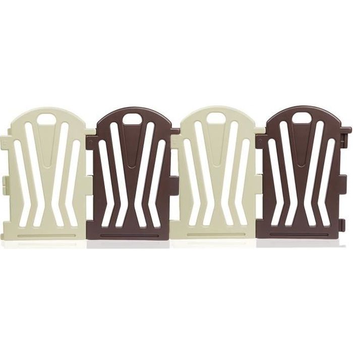 Baby Vivo Extension Pour Parc Bebe Brown 4 Cotes En Brun Et Creme Barriere Securite Plastique Protection Enfant Paquet Additionnel Cdiscount Puericulture Eveil Bebe