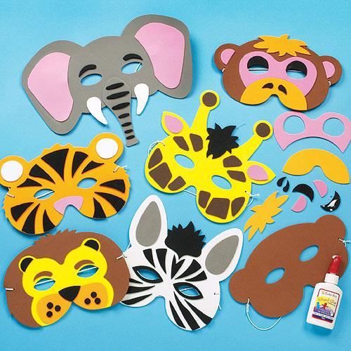 Lot De 5 Masques En Bois Blancs à Décorer - Loisir Créatif Pour Enfants - Activité Manuelle Peinture, Collage