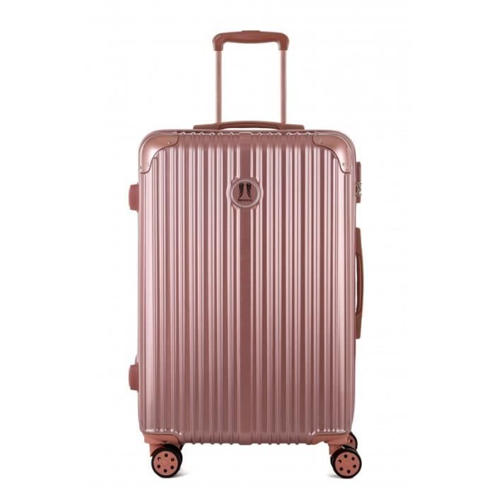 Valise Trolley LIU JO – Coque Rigide Dorée – 100% Polycarbonate – Neuve Avec Protections