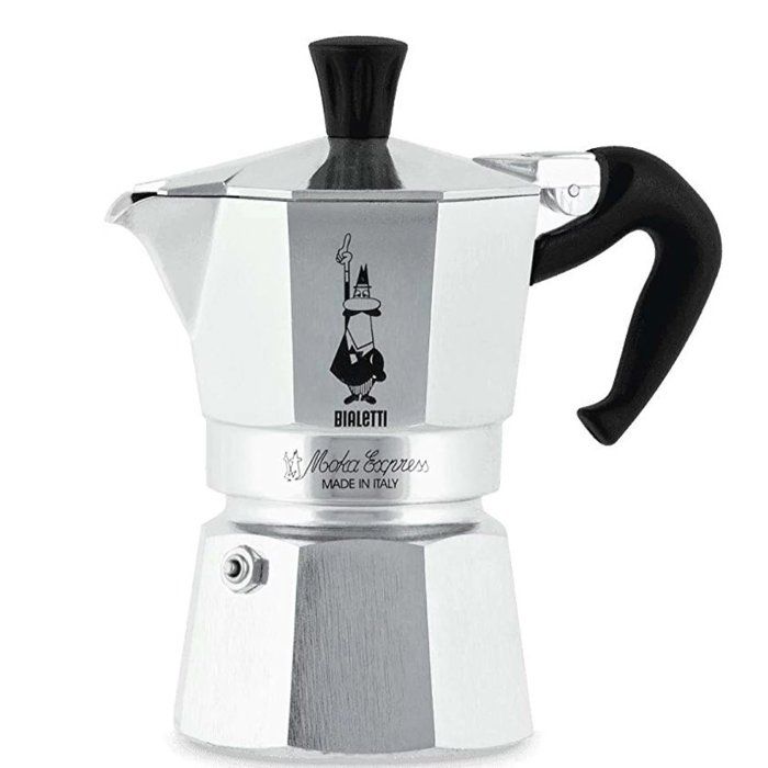 Cafetière italienne - BIALETTI - Moka Express - Tous feux sauf induction - 2 tasses - 90 ml - Inox