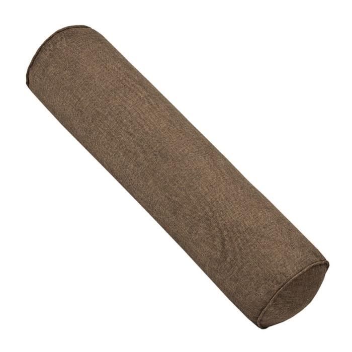 Coussin Lombaire Cylindrique pour Canapé Lit Traversin Coton Lin 20x120cm  Café - Cdiscount Maison