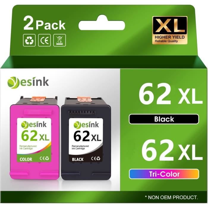 Inchiostro Ricarica Cartucce Stampante Hp Envy 5640 Hp 62 Nere E 62 Colore - Foto 3