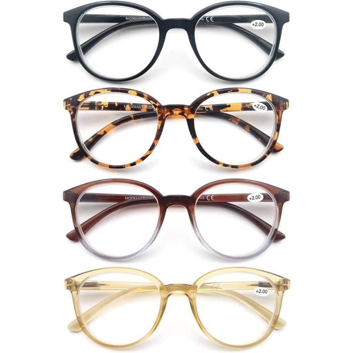 Verres Asphériques Anti-rayures Lot De 4 Lunettes De Lecture HEEYYOK - Charnières Ressort - Multicolores - Femme Monture Plastique Charnière Ressort Verres Asphériques Anti-rayures Lot De 4 Lunettes De Lecture HEEYYOK - Charnières Ressort - Multicolores - Femme Monture Plastique Charnière Ressort