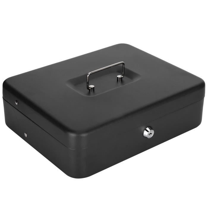 Tiroir Caisse Enregistreuse Mini - Porte-monnaie Métal Blanc 24x32cm