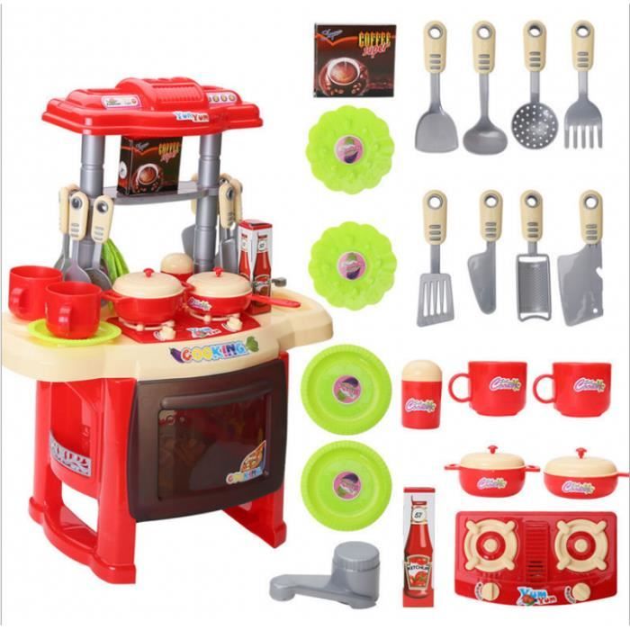 Simulation Cuisine Pour Enfants Avec Effets Sonores Et Lumineux 47 21 37cm Petite Taille Rouge Achat Vente Dinette Cuisine Cdiscount