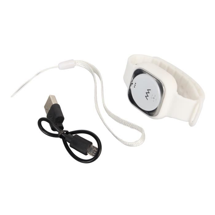 Bracelet Répulsif Ultrason Mode Réglable Rechargeable pour Adultes et