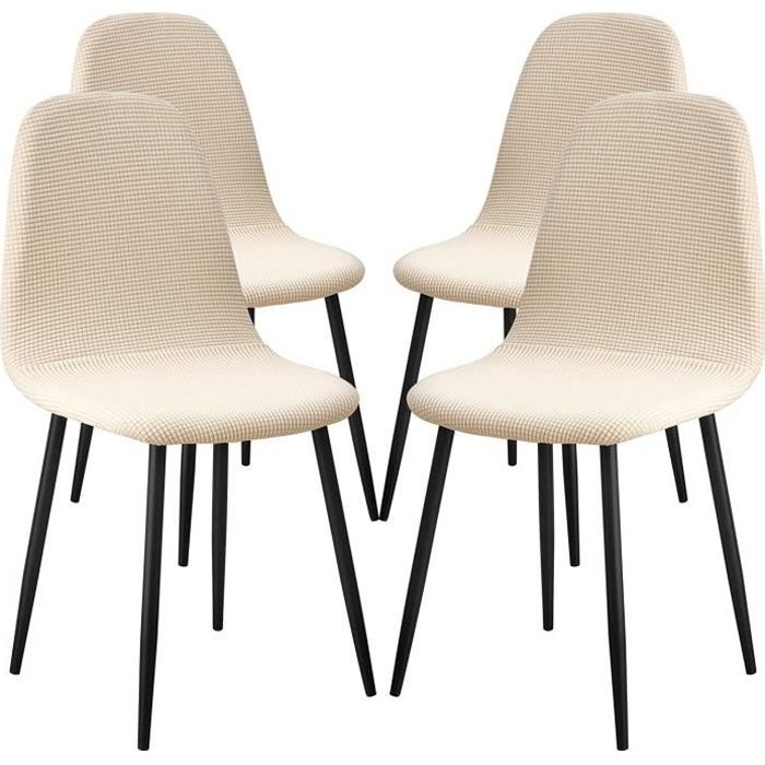 Housse De Chaise Scandinaves Lot De 6, Extensible Housse De Chaise De Salle A Manger Universelle Couverture De Chaise Sans Accoudoirs Pour Decoration De Salon Cuisine Maison 85348192