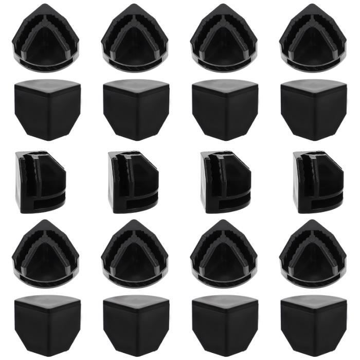 Lot De 16 Connecteurs Plastique Noir Pour Armoire Modulaire Cube De Rangement - Pièces Détachées Solides ABS 36x20mm