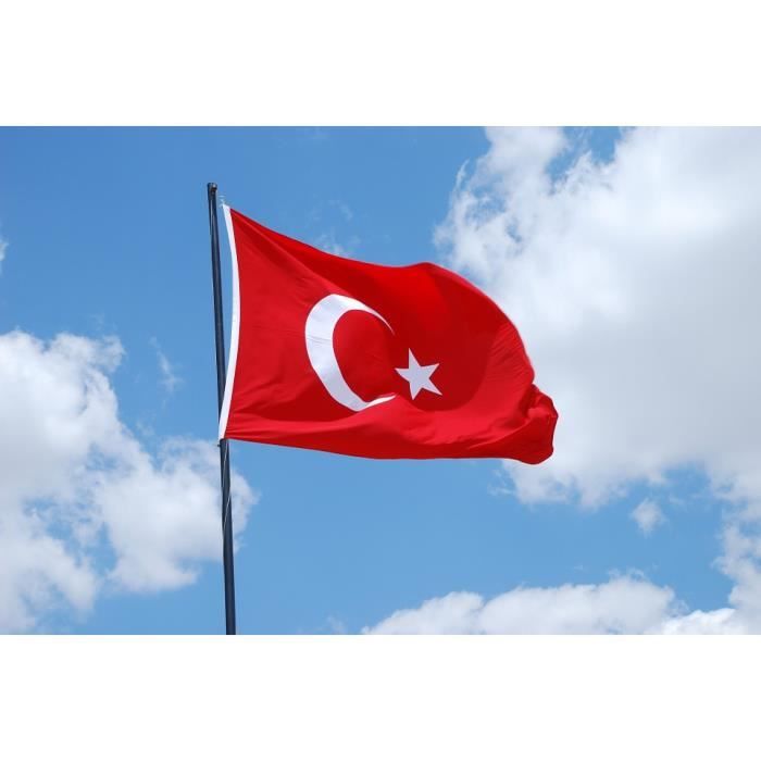 Drapeau Turquie Turc 145 Cm X 90 Cm Achat Vente Banderole Banniere Cdiscount