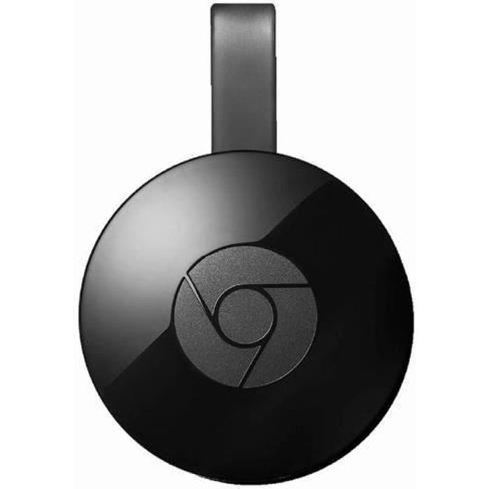 Lecteur streaming - GOOGLE - Chromecast - Noir - TV HD - Contrôle smartphone/tablette - YouTube Netflix MyCANAL
