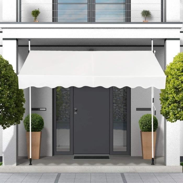 balcon 3x2m 3 x 2 m SmartSun Auvent de terrasse en 3 x 2 m ou 4 x 2,5 m Choisissez votre taille et votre couleur acrylique beige vert Auvent complet pour jardin