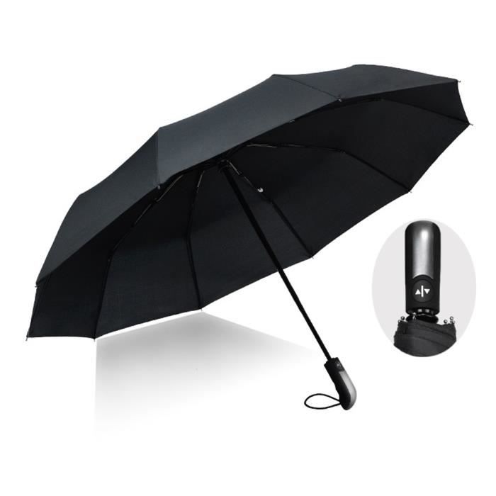 JANZDIYS Parapluie Pliant Automatique-Compact-Petit-Coupe-Vent-Robuste-Pour Hommes-Femmes et Adolescents (Noir)