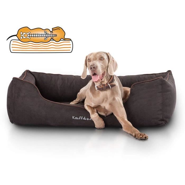 Meilleurs prix pour Knuffelwuff Amelie, Panier orthopédique pour chien, velours, noir XL 105 x 75cm