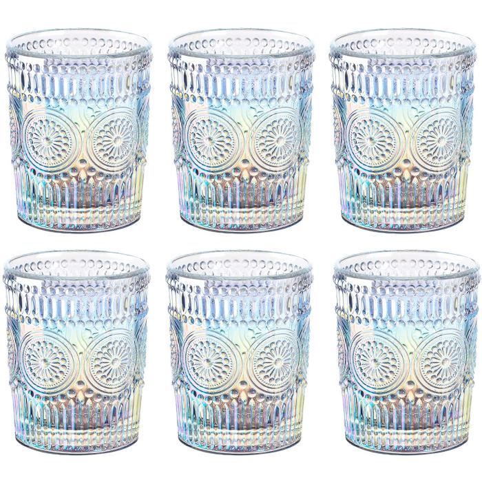 GOBELET EN VERRE AVEC RELIEF À POIS TRANSPARENT : Verrerie