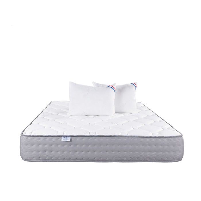 Matelas 160x200 cm Zen 20 cm mémoire de forme ferme face été/hiver + 2 oreillers