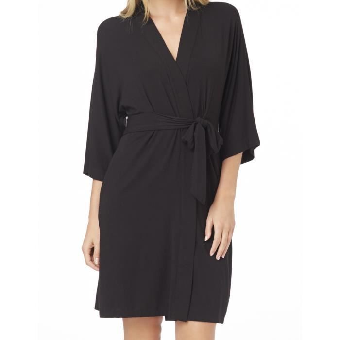 Dkny Urban Essentials Robe De Chambre En Modal Noire Y1257595 001 Cdiscount Maison