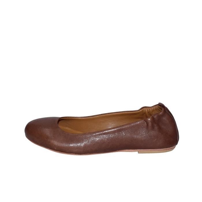 LILIMILL Ballerines Femme Marron Cuir BC632 Marron Cdiscount