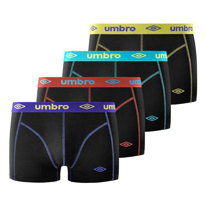 Boxer homme coton Umbro Lot de 4 Confortable et colore Multicolore Cdiscount Pret a Porter