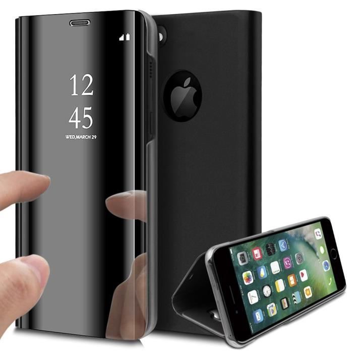 Coque Rabat Clear View Pour IPhone - Compatible Qi - Design Luxe - IPhone 12 Mini à SE
