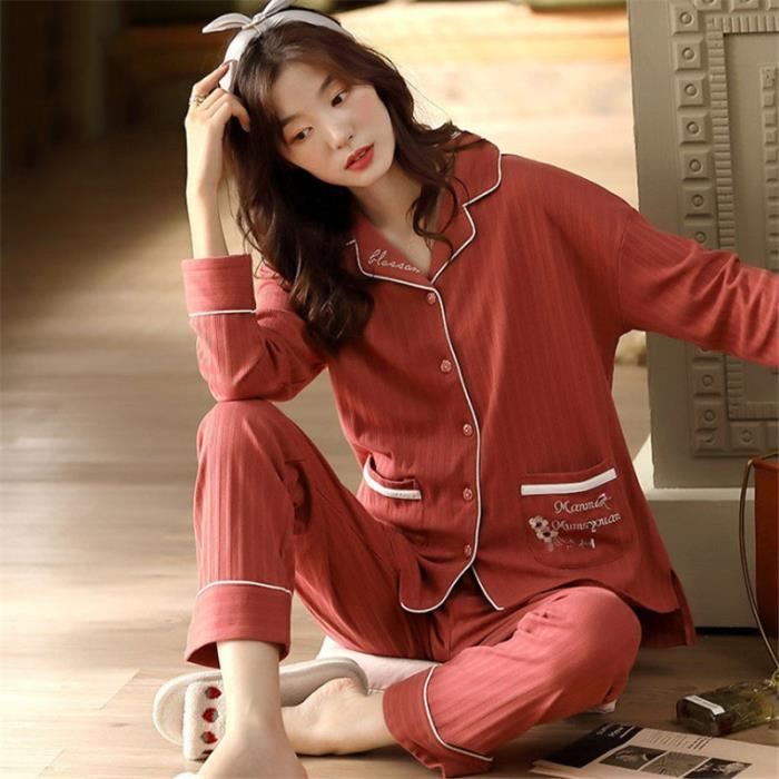 Pyjama femme manche longue discount