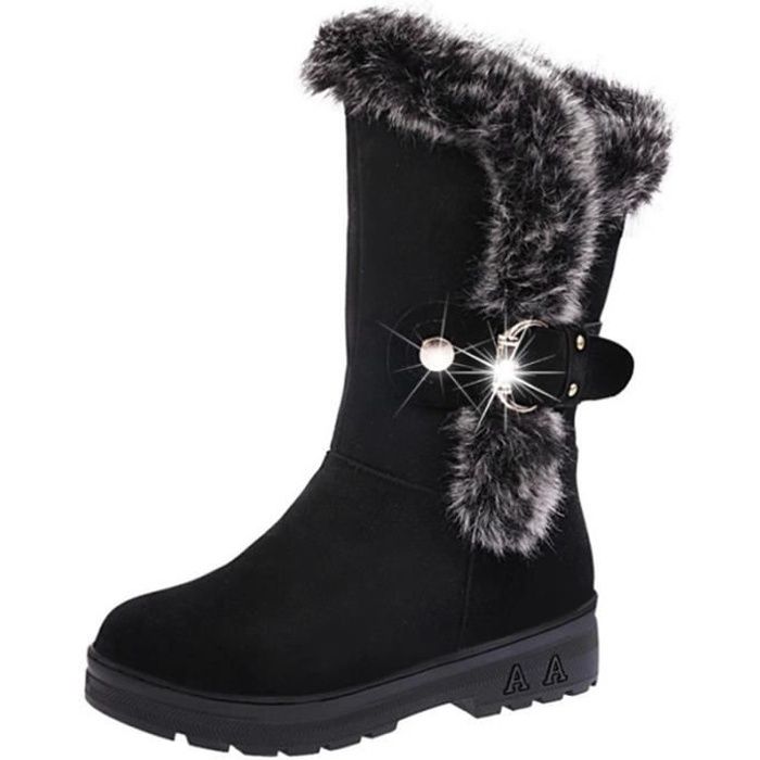 Botte en top fourrure femme