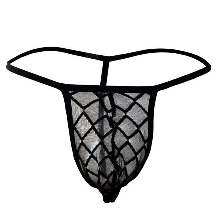Lingerie sexy pour hommes, sousvêtements en dentelle, string, string, culottes, slips
