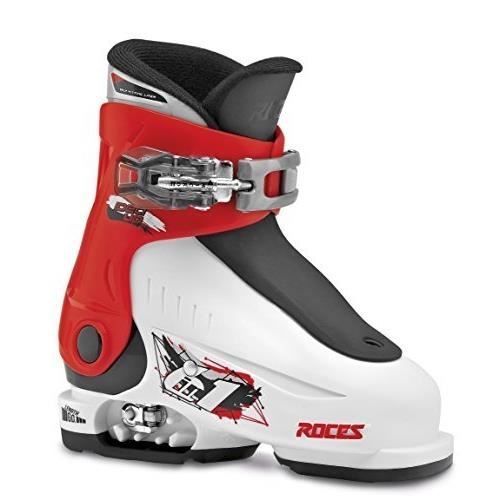 Chaussures de ski - Roces - Idea Up - Blanc/Noir/Rouge - Réglables - Confortables - Taille 25-29