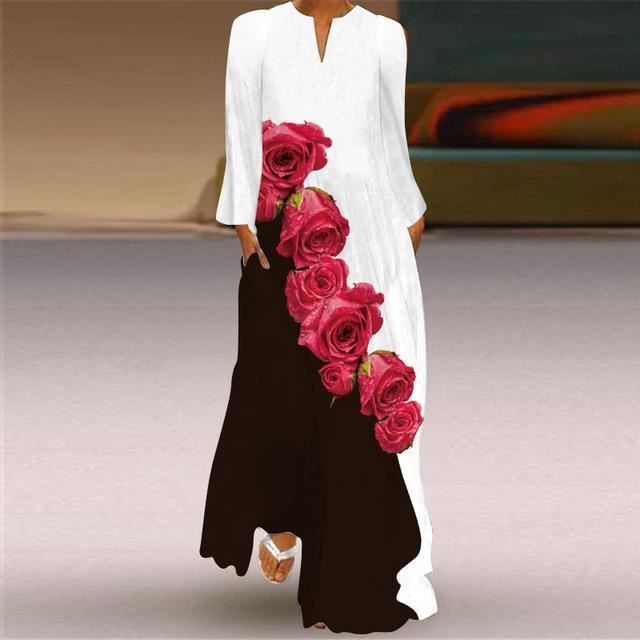 Robe blanche imprimée cheap
