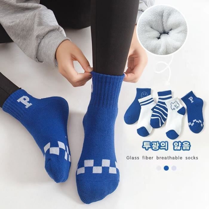 Chaussettes Chaudes Enfant, 5 Paires Épaisses Hiver Thermiques