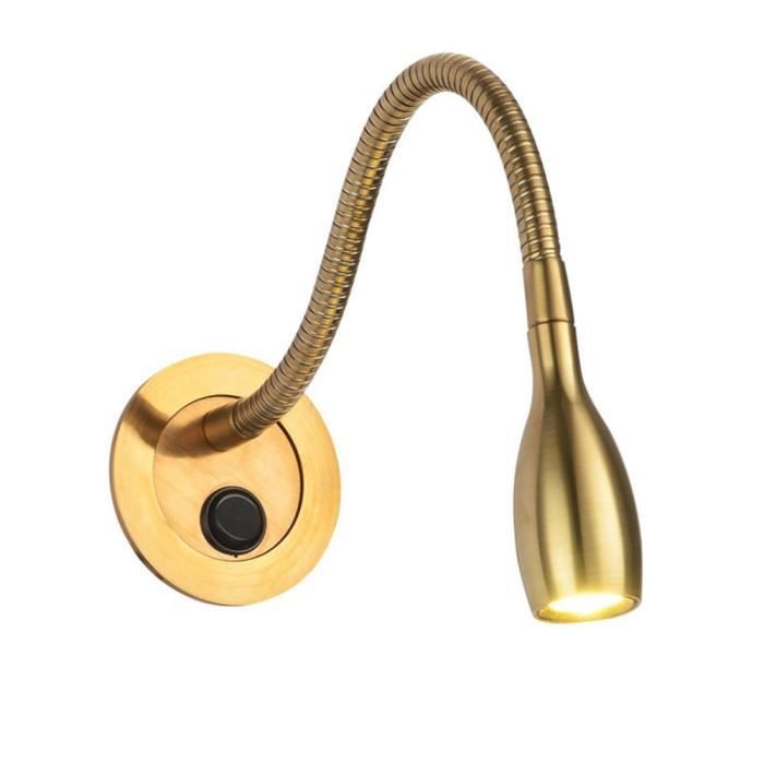 Moderne Led Applique Laiton Lampe Murale Liseuse Au Bras Flexible