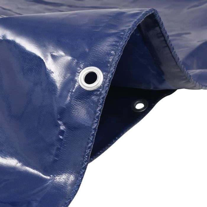 Bâche de Protection - JAGO - 5 x 8 m - Imperméable - Polyester Revêtu de  PVC 650 g/m² - Bleu - Cdiscount Bricolage