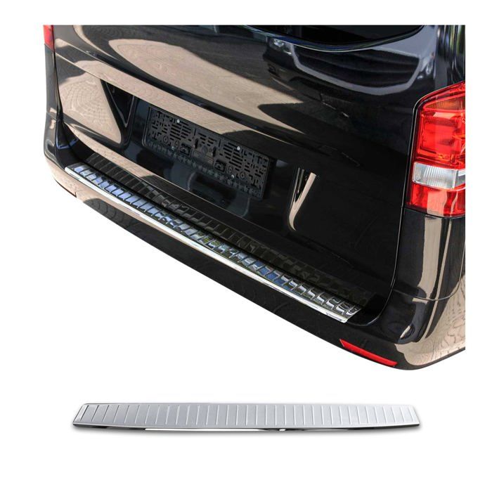 Protection Seuil De Pare-chocs Arrière OMAC - Mercedes Citan 2012-2021 - Acier Inox Gris