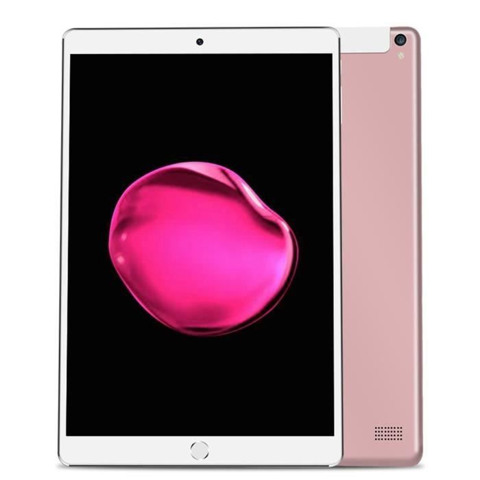 Tablette PC - Android 10,1 pouces - Octa Core 3G double carte SIM - 64 Go FHD - Rose