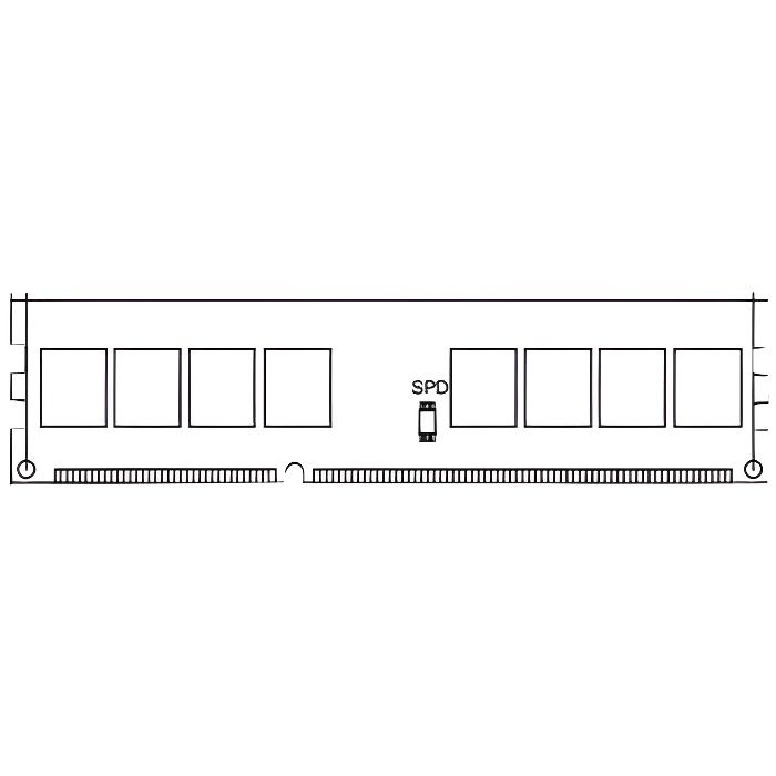 Mémoire vive Samsung DDR3 8GO 2RX8 PC3 11 12 B1 M378B1G73DB0 CK0 - vue 1