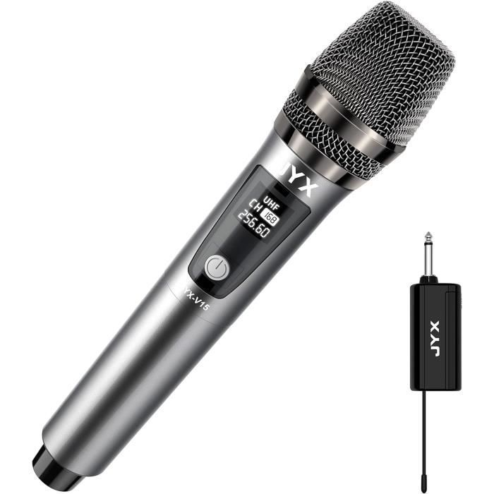 Microphone Sans Fil Karaoké 40H - Faible Latence, Portée 200ft, Rechargeable - Idéal Chant Et Discours