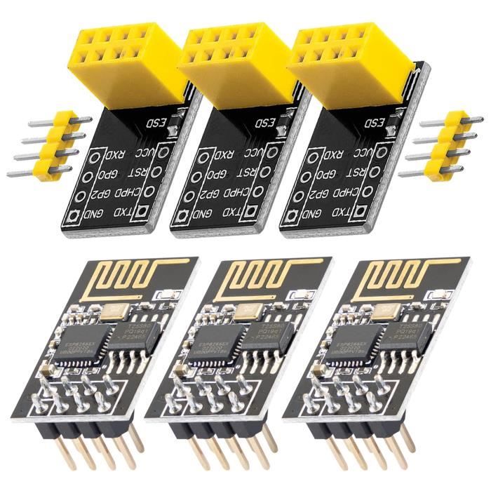 3 X Esp8266 Esp-01S Module Émetteur-Récepteur Série Sans Fil Wlan Wifi ...