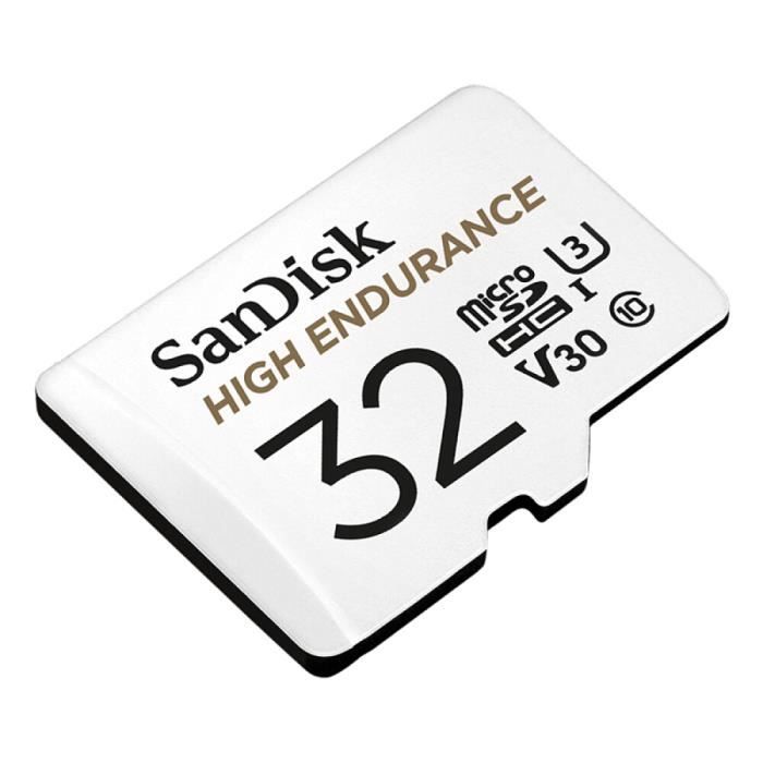 Carte TF SanDisk C10 V30 U3 Carte Micro SD haute vitesse prenant en charge 'enregistrement vidéo jusqu'à 4K pour la caméra
