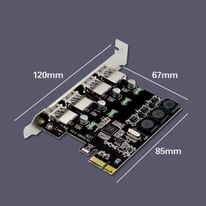 4 Carte DExtension Express Usb 3.0 Pci Port Pcie Contrôleur DHôte Usb 3.0 Pci-4 4 X Usb3.0 Usb 3.0 Cartes DExtension